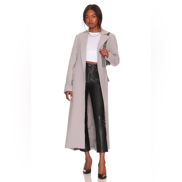 NEW AGOLDE Riley Long High Rise Straight Pant In Detox Leather Size 28